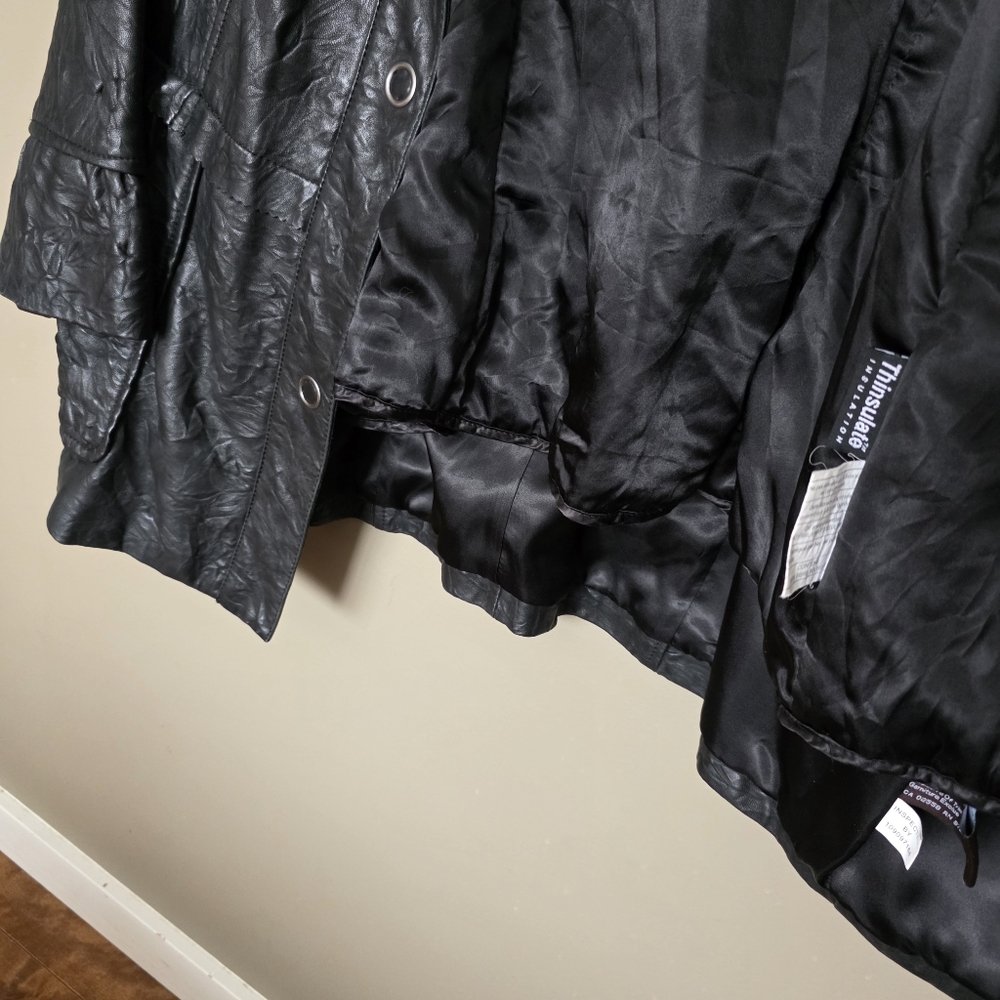 DANIER | Vintage 90s Black Leather Thinsulate Lined Jacket – Women’s XL - Picture 9 of 11